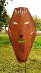 Gartenstecker Roststab Afrikanische Maske gross