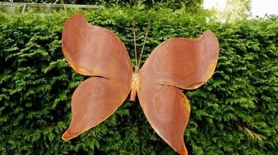 Roststab  Gartenstecker Schmetterling