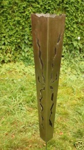 Gartendekoshop24 Rostsäulen Die Fackel Säule mit Feuerschale 100cm