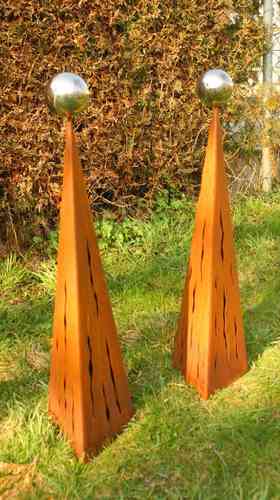 Rostsäulen Raindrops 100 cm + 100 cm