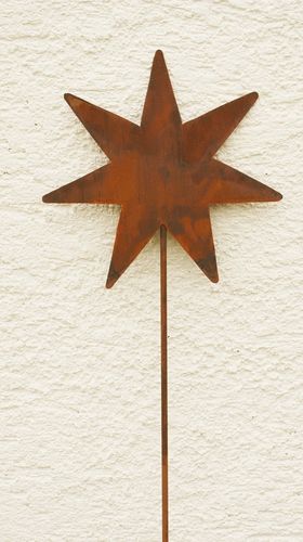 Roststab Gartenstecker Stern 1,17cm