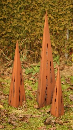 Rostsäulen 100, 70, 50 cm Familie Raindrops