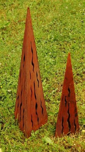 Rostsäulen  Raindrops 2 Stück  70 + 50 cm