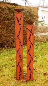 Rostsäulen Paar Marla 150 cm + 125 cm