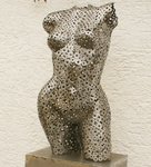 Skulptur Büste Carlotta  Eisen Natur